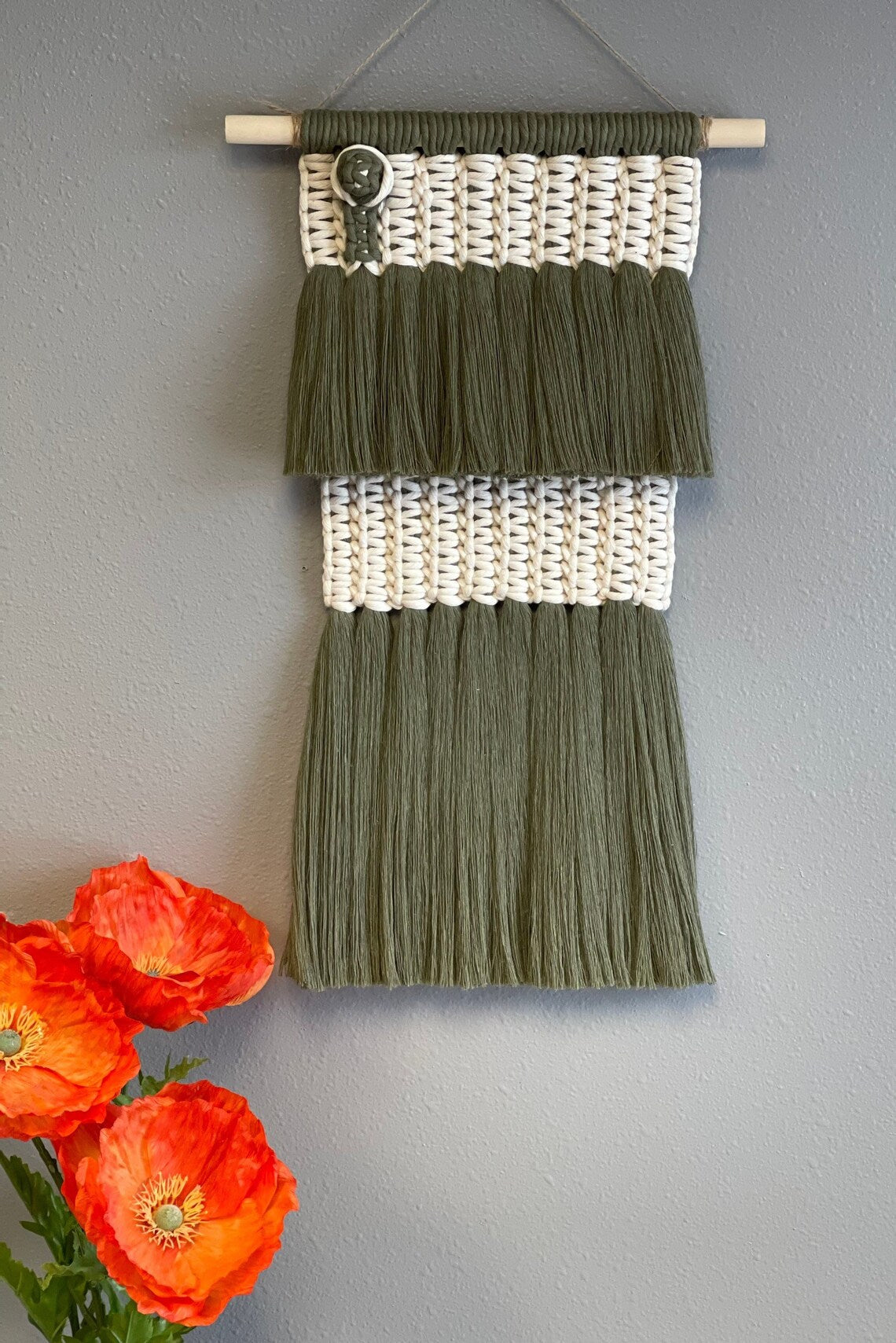 Green & White Wall Hanging